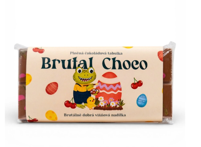 Plněná velikonoční čokoládová tabulka Brutal Choco